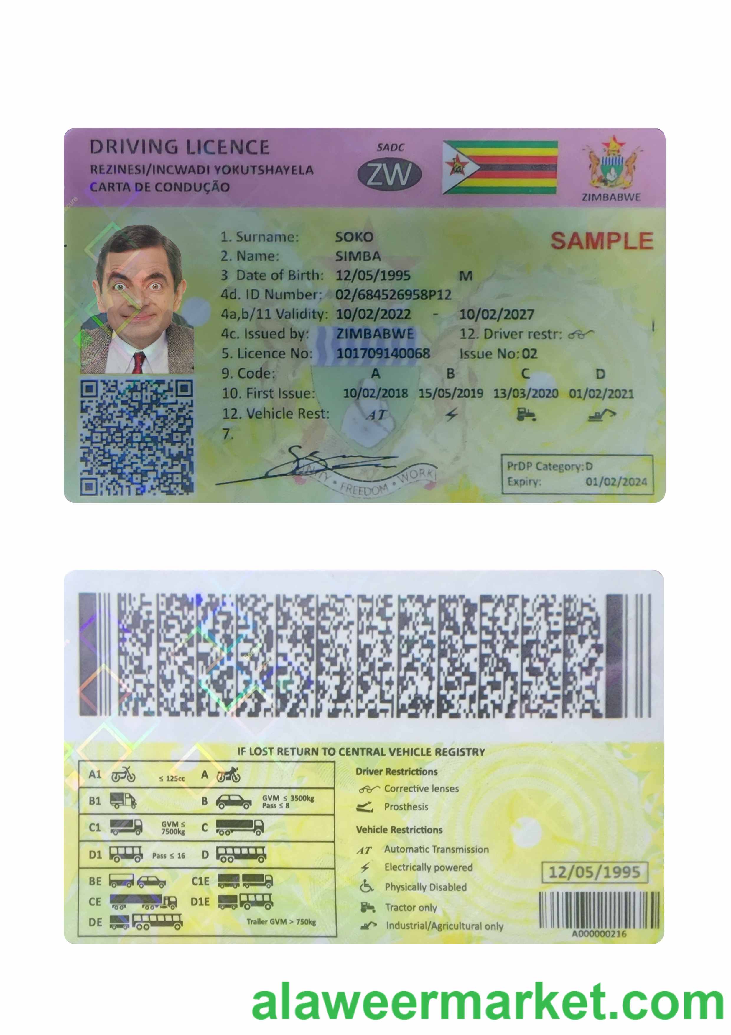 Zimbabwe driving license